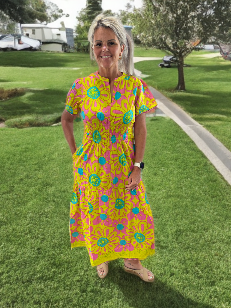 Uncle Frank - Daisy Border Dress