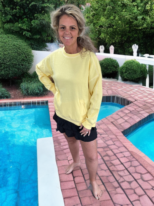 Yellow Pocketed Sweater