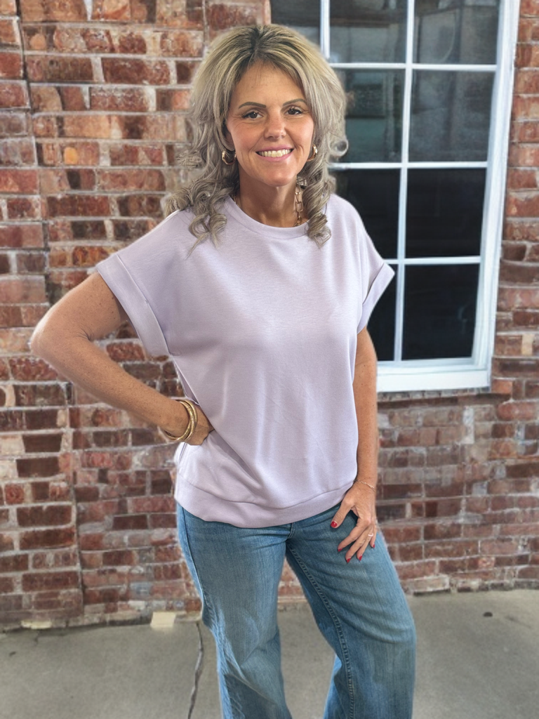 Lilac Knit Top