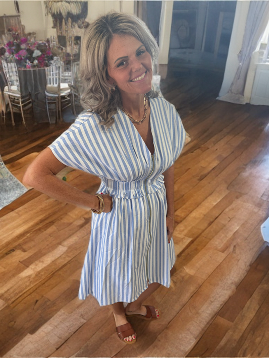 Blue/White Stripe Dress