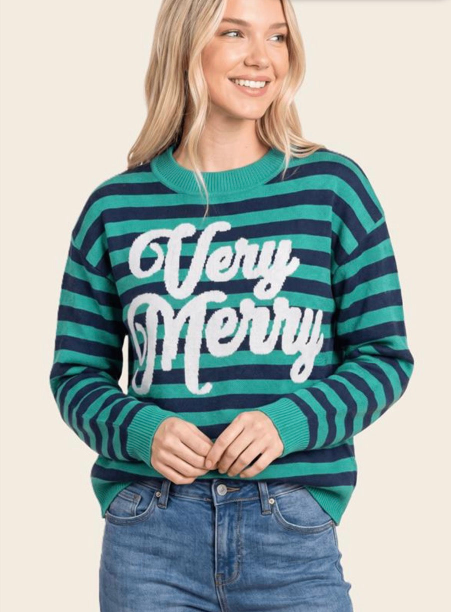 Very Merry - Green Stripe