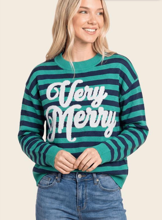 Very Merry - Green Stripe