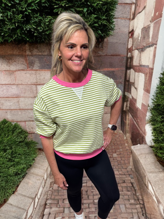 Green/Pink short sleeve