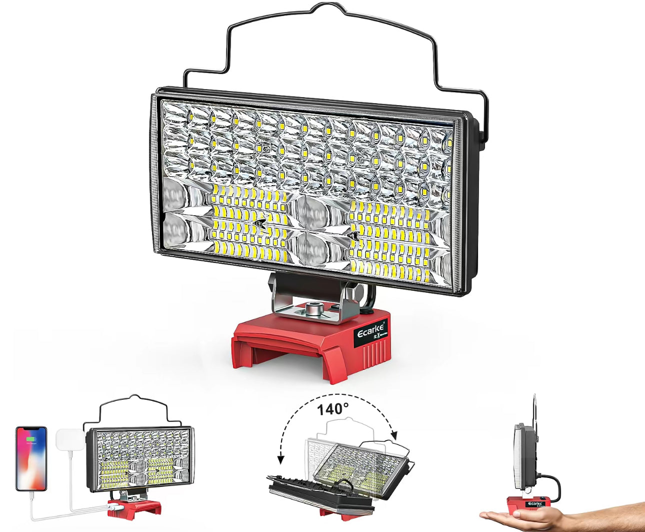 LED SPOT/FLOOD COMBO LIGHT - FOR MILWAUKEE M18 BATTERY