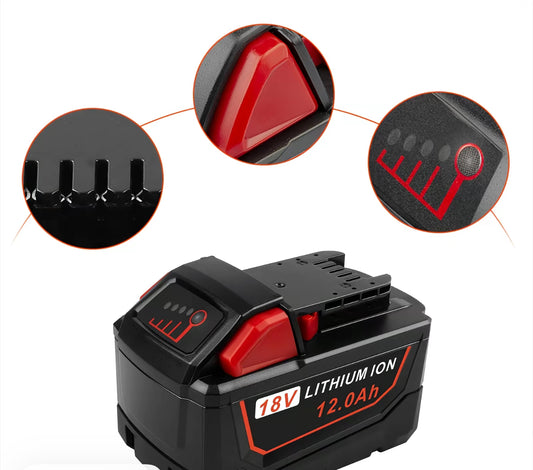 1 REPLACEMENT BATTERY - M18 *12.0 Ah* FOR MILWAUKEE TOOLS